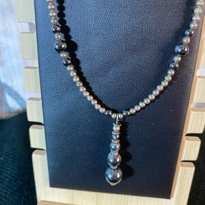 Elegant Hematite Beaded Necklace
